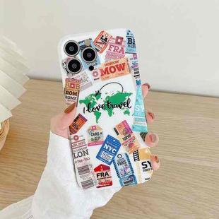 For iPhone 13 TPU Shockproof Phone Case(Travel Around The World White)