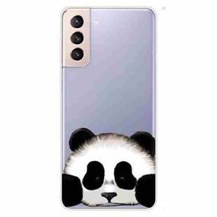 For Samsung Galaxy S22 5G Coloured Drawing Pattern Highly Transparent TPU Phone Protective Case(Panda)