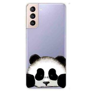 For Samsung Galaxy S22+ 5G Coloured Drawing Pattern Highly Transparent TPU Phone Protective Case(Panda)