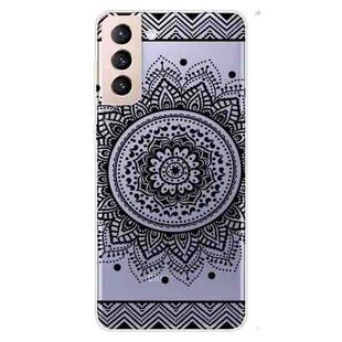 For Samsung Galaxy S22+ 5G Coloured Drawing Pattern Highly Transparent TPU Phone Protective Case(Mandala)
