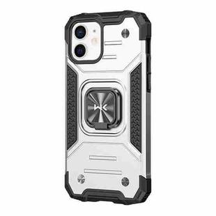 For iPhone 12 mini WK WTP-012 Shockproof PC + TPU + Metal Phone Case with Ring Holder (Silver)