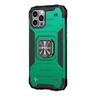 For iPhone 12 Pro Max WK WTP-012 Shockproof PC + TPU + Metal Phone Case with Ring Holder(Green)