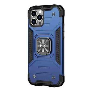 For iPhone 12 Pro Max WK WTP-012 Shockproof PC + TPU + Metal Phone Case with Ring Holder(Blue)