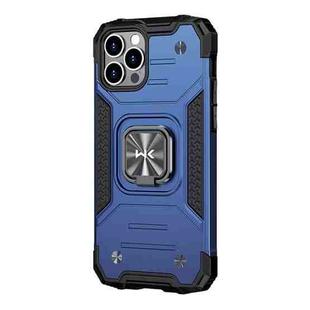 For iPhone 13 Pro WK WTP-012 Shockproof PC + TPU + Metal Phone Case with Ring Holder (Blue)