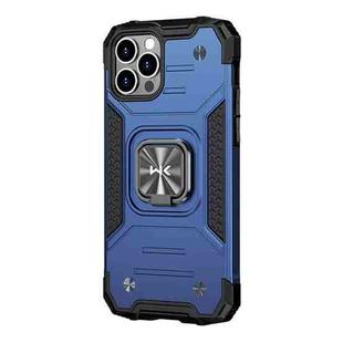 For iPhone 13 Pro Max WK WTP-012 Shockproof PC + TPU + Metal Phone Case with Ring Holder (Blue)