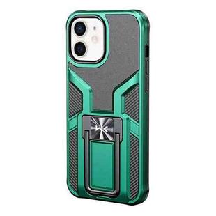 For iPhone 12 mini WK WTP-013 Shockproof PC + TPU Phone Case with Metal Holder (Malachite Green)