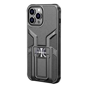 For iPhone 12 Pro WK WTP-013 Shockproof PC + TPU Phone Case with Metal Holder(Black)