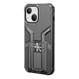For iPhone 13 mini WK WTP-013 Shockproof PC + TPU Phone Case with Metal Holder (Black)