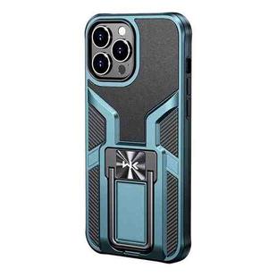 For iPhone 13 Pro WK WTP-013 Shockproof PC + TPU Phone Case with Metal Holder (Deep Blue)