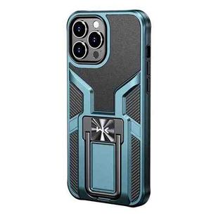 For iPhone 13 Pro Max WK WTP-013 Shockproof PC + TPU Phone Case with Metal Holder (Deep Blue)