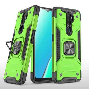 For OPPO A5 & A9 Magnetic Armor Shockproof TPU + PC Phone Case with Metal Ring Holder(Green)