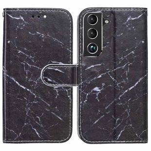 For Samsung Galaxy S22 5G Horizontal Flip Phone Leather Case with Holder & Card Slots & Photo Frame & Wallet(Black Marble)