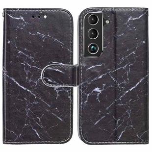 For Samsung Galaxy S22+ 5G Horizontal Flip Phone Leather Case with Holder & Card Slots & Photo Frame & Wallet(Black Marble)