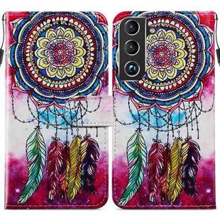 For Samsung Galaxy S22 5G Painted Pattern Horizontal Flip Phone Leather Case with Holder & Card Slots & Photo Frame(Dreamcatcher)