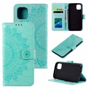 For Samsung Galaxy A03 Totem Flower Embossed Horizontal Flip Phone Leather Case with Holder & Card Slots & Wallet(Green)