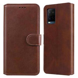 For vivo Y21 / Y33S Classic Calf Texture Horizontal Flip Phone Leather Case(Brown)