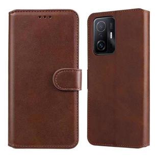 For Xiaomi Mi 11T / 11T Pro Classic Calf Texture Horizontal Flip Phone Leather Case(Brown)