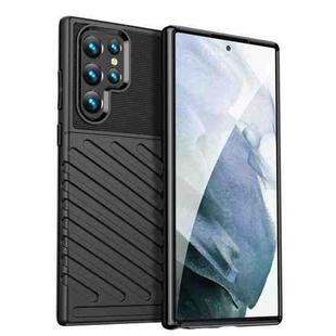 For Samaung Galaxy S22 Ultra 5G Thunderbolt Shockproof TPU Soft Phone Case(Black)