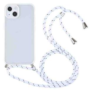 Candy Transparent Phone Case with Lanyard For iPhone 13 mini(White)