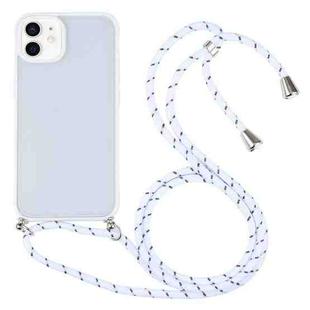 Candy Transparent Phone Case with Lanyard For iPhone 12 mini(White)