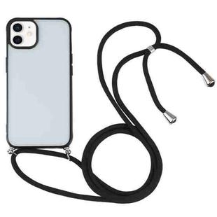Candy Transparent Phone Case with Lanyard For iPhone 11(Black)