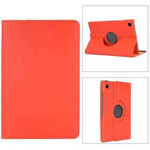 For Samsung Galaxy Tab A8 360 Degree Rotation Litchi Texture Tablet Leather Case with Holder & Sleep / Wake-up Function(Orange)