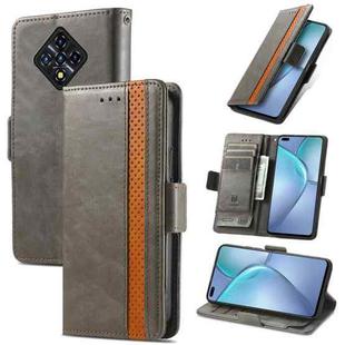 For Infinix Zero 8 CaseNeo Splicing Dual Magnetic Buckle Leather Case with Holder & Card Slots & Wallet(Grey)