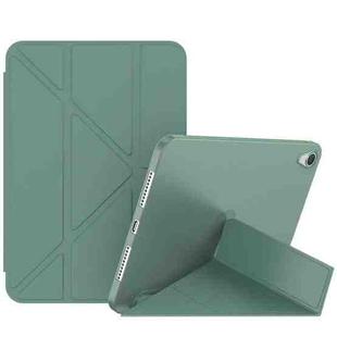 For iPad mini 6 Double-sided Matte Deformation TPU Tablet Leather Case with Holder & Sleep / Wake-up Function(Dark Night Green)
