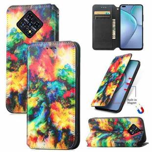 For Infinix Zero 8 CaseNeo Colorful Magnetic Leather Case with Holder & Card Slot & Wallet(Colorful Cloud)