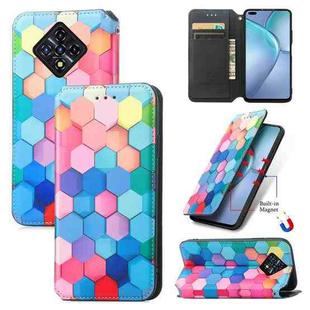 For Infinix Zero 8 CaseNeo Colorful Magnetic Leather Case with Holder & Card Slot & Wallet(Colorful Cube)