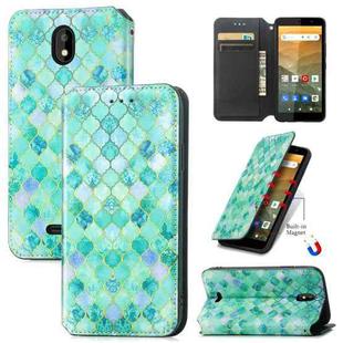 For Vodafone Smart E11 CaseNeo Colorful Magnetic Leather Case with Holder & Card Slot & Wallet(Emerald)