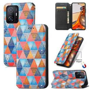 For Xiaomi 11T / 11T Pro CaseNeo Colorful Magnetic Leather Case with Holder & Card Slot & Wallet(Rhombus Mandala)