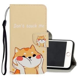 For iPhone 6 / 6s 3D Colored Drawing Horizontal Flip PU Leather Case with Holder & Card Slots & Wallet(Shiba Inu)