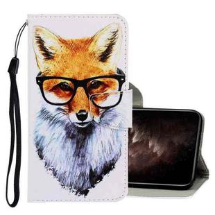 For iPhone 11 Pro Max 3D Colored Drawing Horizontal Flip PU Leather Case with Holder & Card Slots & Wallet(Fox)
