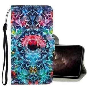 For iPhone 11 Pro Max 3D Colored Drawing Horizontal Flip PU Leather Case with Holder & Card Slots & Wallet(Mandala)