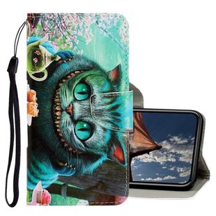 For iPhone XR 3D Colored Drawing Horizontal Flip PU Leather Case with Holder & Card Slots & Wallet(Green Eyes)