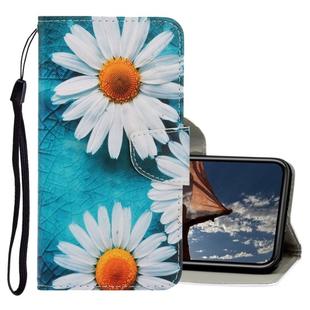 For iPhone XS Max 3D Colored Drawing Horizontal Flip PU Leather Case with Holder & Card Slots & Wallet(Chrysanthemum)