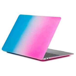Laptop Rainbow Pattern PC Protective Case For MacBook Pro 14.2 inch A2442 2021(Pink + Water Blue)