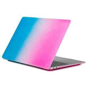 Laptop Rainbow Pattern PC Protective Case For MacBook Pro 16.2 inch A2485 2021(Pink + Water Blue)