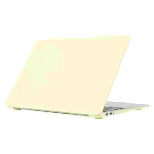 Cream Style Laptop Plastic Protective Case For MacBook Pro 16.2 inch A2485 2021(Cream Yellow)