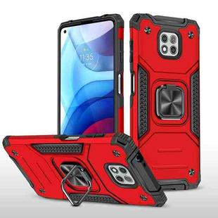 For Motorola Moto G Power (2021) Magnetic Armor Shockproof TPU + PC Phone Case with Metal Ring Holder(Red)