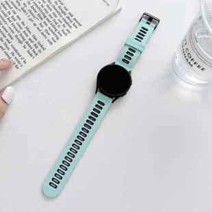 For Samsung Galaxy Watch4 40mm / 44mm Two-color Silicone Strap Watch Band(Green Black)
