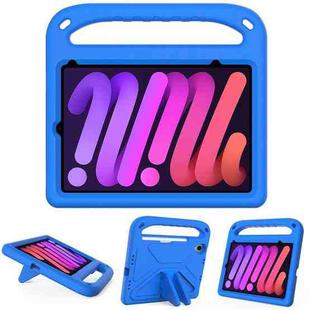 For iPad mini 6 Handle Portable EVA Shockproof Tablet Case with Triangle Holder(Blue)