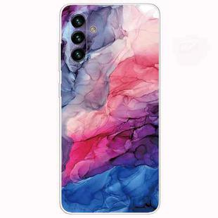 For Samsung Galaxy A13 5G Marble Pattern Shockproof TPU Phone Case(Abstract Red)