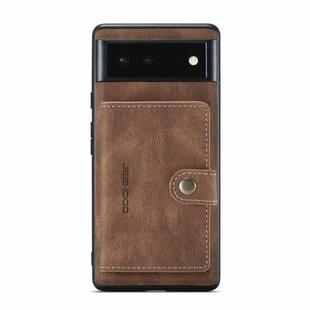 For Google Pixel 6 JEEHOOD Retro Magnetic Detachable Phone Protective Case(Brown)