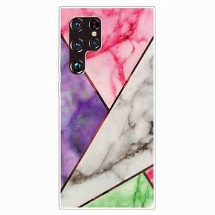 For Samaung Galaxy S22 Ultra 5G Abstract Marble Pattern TPU Phone Protective Case(Color)
