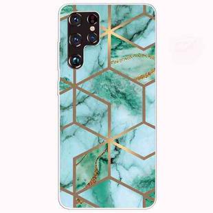 For Samaung Galaxy S22 Ultra 5G Abstract Marble Pattern TPU Phone Protective Case(Green)