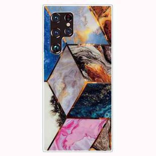For Samaung Galaxy S22 Ultra 5G Abstract Marble Pattern TPU Phone Protective Case(Water Color)