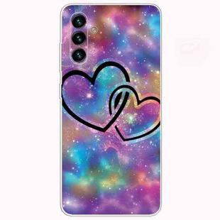 For Samsung Galaxy A13 5G Painted Pattern Transparent TPU Phone Case(Starry Love)