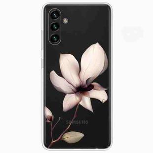 For Samsung Galaxy A13 5G Painted Pattern High Transparent TPU Phone Case(Lotus)